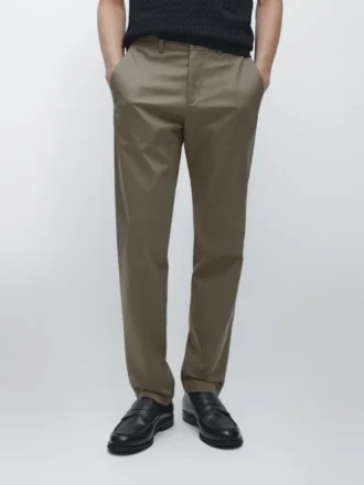 Slim fit-bukser i bomullsblanding Slim fit-bukser i bomullsblanding