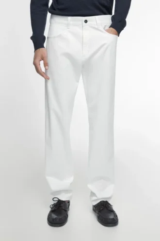 Slim fit-bukser med denim-effekt