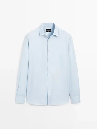 Slim Fit-skjorte i 100 % bomull