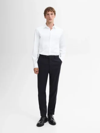 Slim Fit-skjorte i 100 % bomullspoplin