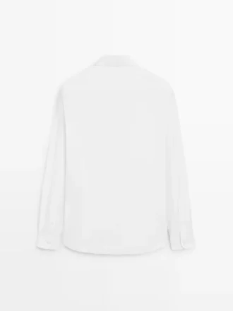 Slim Fit-skjorte i 100 % bomullspoplin