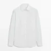 Slim Fit-skjorte i 100 % bomullspoplin