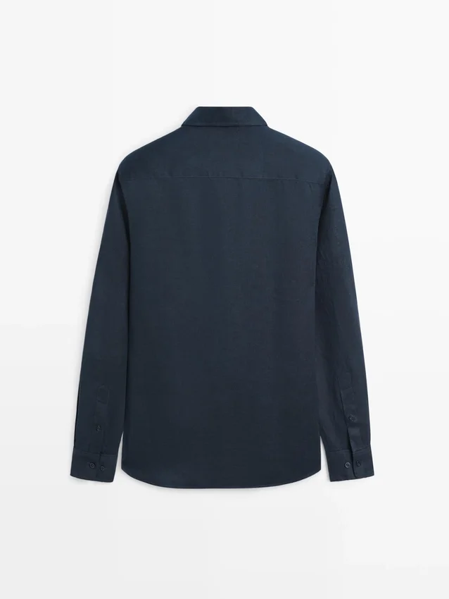 Slim Fit-skjorte i 100 % lin Slim Fit-skjorte i 100 % lin