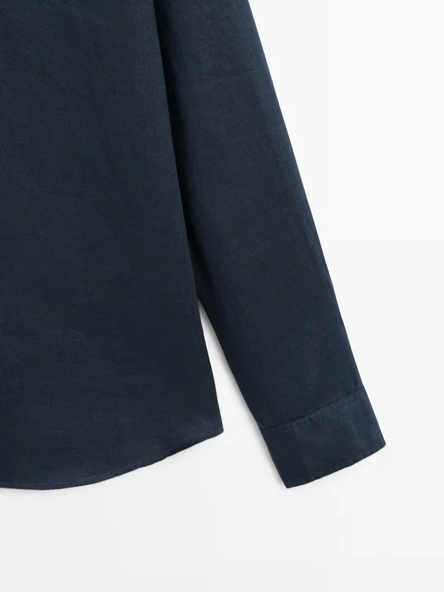Slim Fit-skjorte i 100 % lin Slim Fit-skjorte i 100 % lin