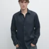 Slim Fit-skjorte i 100 % lin Slim Fit-skjorte i 100 % lin