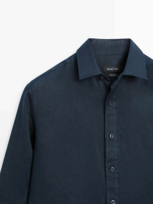Slim Fit-skjorte i 100 % lin Slim Fit-skjorte i 100 % lin