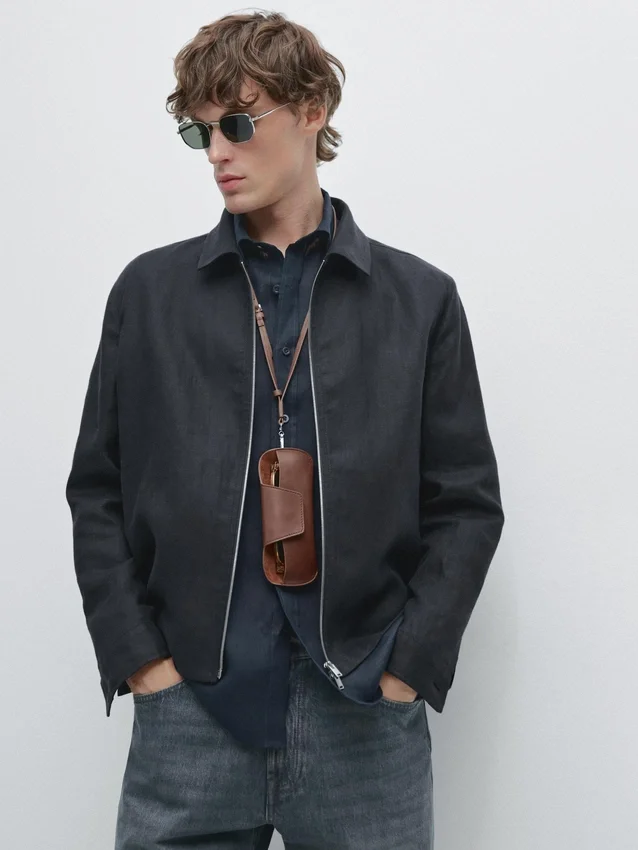 Slim Fit-skjorte i 100 % lin Slim Fit-skjorte i 100 % lin