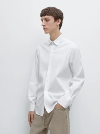 Slim Fit-skjorte i stretchbomullsblanding