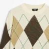 Strikkegenser i bomull med argyle-mønster Strikkegenser i bomull med argyle-mønster