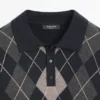 Strikkegenser med argyle-detaljer