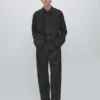 Strikket cardigan i bomulls- og ullblanding med knapper Strikket cardigan i bomulls- og ullblanding med knapper