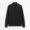 Strikket cardigan i bomulls- og ullblanding med knapper Strikket cardigan i bomulls- og ullblanding med knapper