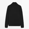 Strikket cardigan i bomullsblanding med raglanermer Strikket cardigan i bomullsblanding med raglanermer