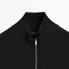 Strikket cardigan i bomullsblanding med raglanermer Strikket cardigan i bomullsblanding med raglanermer
