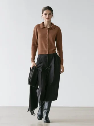 Strikket cardigan i ull Strikket cardigan i ull