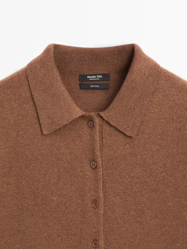Strikket cardigan i ull Strikket cardigan i ull
