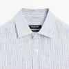 Stripet slim fit-skjorte i lin Stripet slim fit-skjorte i lin