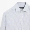 Stripet slim fit-skjorte i lin Stripet slim fit-skjorte i lin