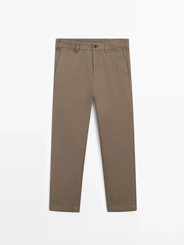 Tapered Fit-bukser med mikrostruktur Tapered Fit-bukser med mikrostruktur